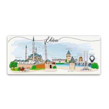 City Themed Epoxy Dome Panaromic Souvenir Fridge Magnet 120x50 cm - 3