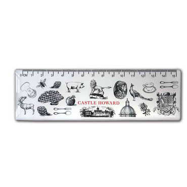 City Themed Epoxy Dome Souvenir Magnetic Ruler Magnet 165x50 mm - Thumbnail