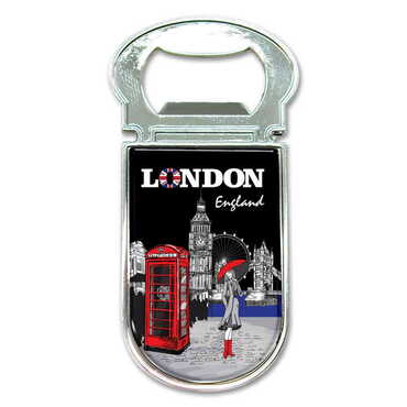 City Themed Metal Magnetic Small Opener 30x77 mm - 3