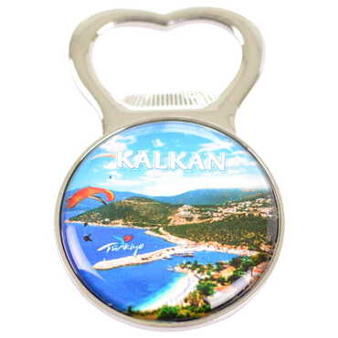 Myros - City Themed Metal Magnetic Small Round Opener 38x60 mm