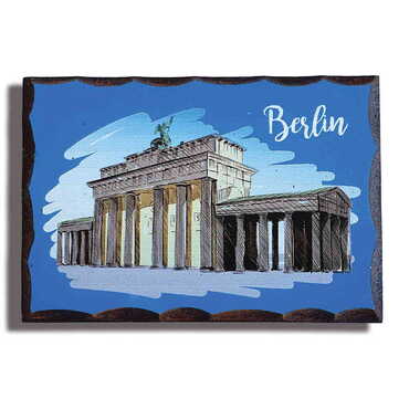 City Themed Printed Wooden Desktop Decor 65x90 mm - Myros