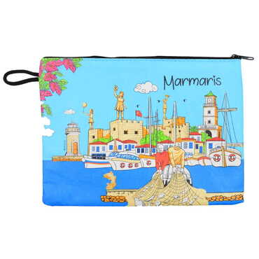 City Themed Turkish Woven Wallet 215x155x8 mm - Thumbnail