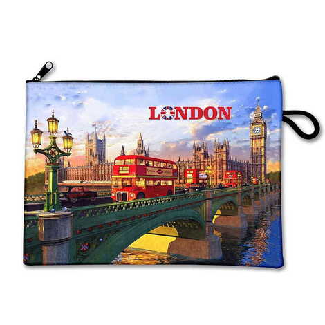 City Themed Turkish Woven Wallet 215x155x8 mm