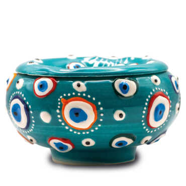Wholesale China Small Ashtray with Lid Evil Eye - 3