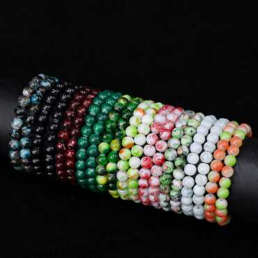Colorful Glass Bead Bracelet - 4
