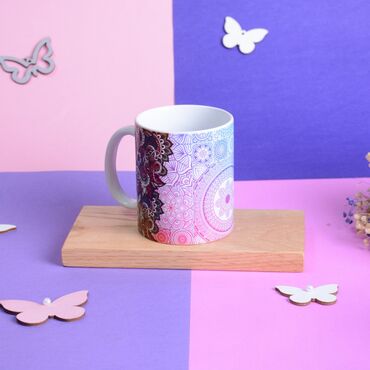 Colorful Mandala Patterned Mug Model Number 1 - Thumbnail