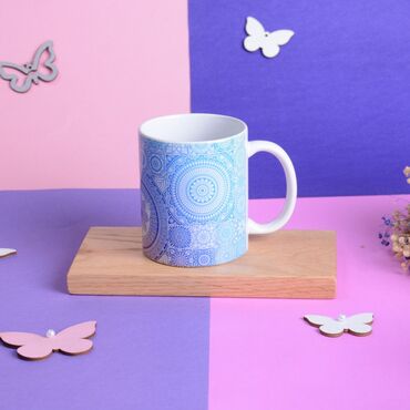 Colorful Mandala Patterned Mug Model Number 1 - Thumbnail