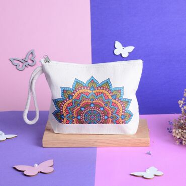 Myros - Colorful Mandala Pattern Women's Makeup Bag