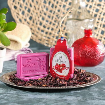 Myros - Corded&Beaded Pomegranate Soap