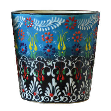 Crochet Themed 13 cm Flower Pot 130x130x130 mm - 1