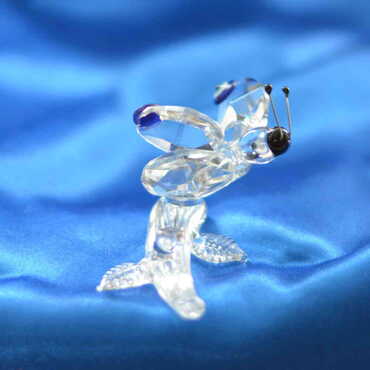 Myros - Crystal Butterfly on Leave Figurine