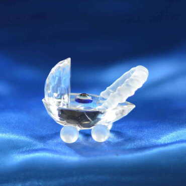 Crystal Little Baby Stroller Figurine - Thumbnail