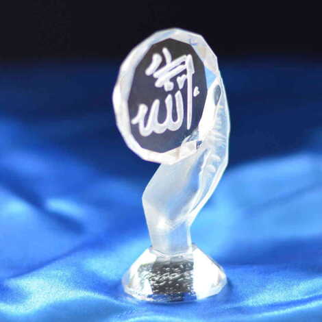 Crystal Quran in Hand Figurine