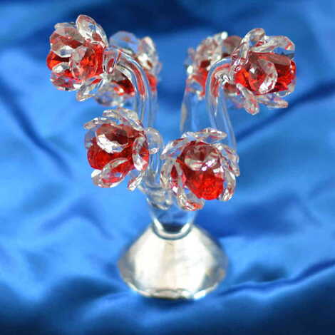 Crystal Rose Optacon Rose Figurine - 3