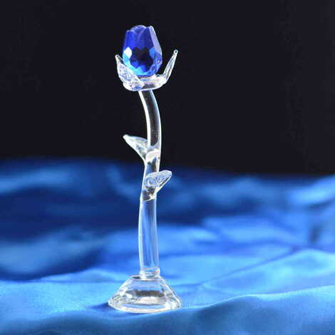Crystal Single Rose Figurine