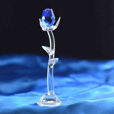 Myros - Crystal Single Rose Figurine