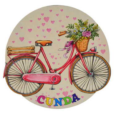 Cunda Themed Wooden Customised Souvenir Coaster 90mm - 5