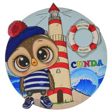 Cunda Themed Wooden Customised Souvenir Coaster 90mm - 6