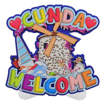 Cunda Themed Wooden Customised Souvenir Coaster 90mm - 7