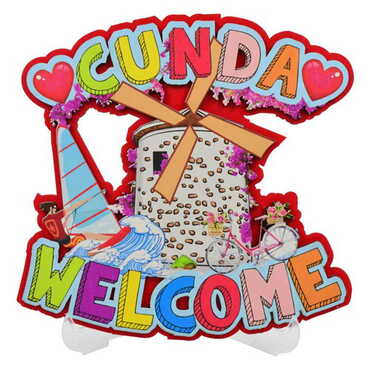 Cunda Themed Wooden Customised Souvenir Coaster 90mm - 8