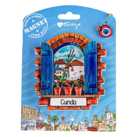 Cunda Temalı Kartonetli Uv Polyester Magnet - 1