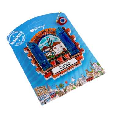 Cunda Temalı Kartonetli Uv Polyester Magnet - 8
