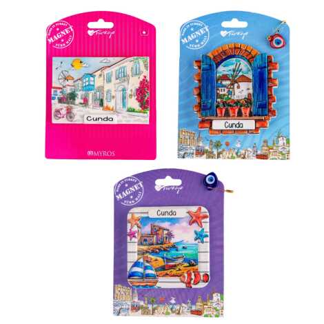 Cunda Temalı Kartonetli Uv Polyester Magnet - 2