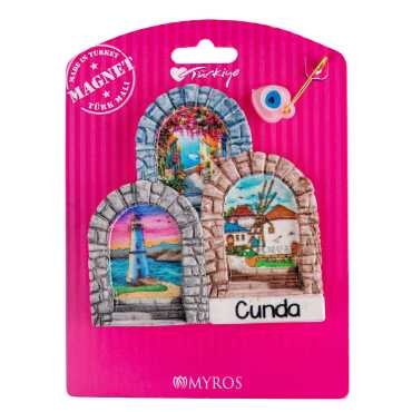 Cunda Temalı Kartonetli Uv Polyester Magnet - 4