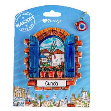 Cunda Temalı Kartonetli Uv Polyester Magnet - 5