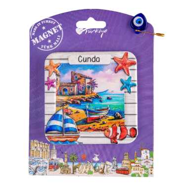 Cunda Temalı Kartonetli Uv Polyester Magnet - 7
