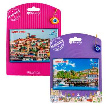 Cunda Temalı Myros Kartonetli Magnet - 2