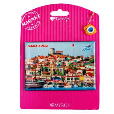 Cunda Temalı Myros Kartonetli Magnet - 4