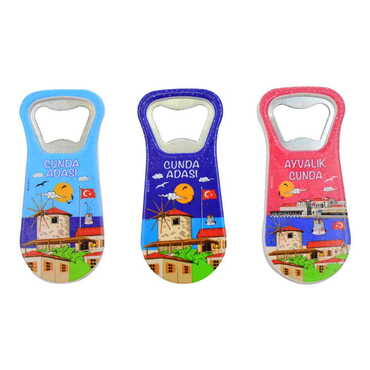 Cunda Themed Customised Uv Printed Plastic Base Plastic Base Bottle Opener 95x43 mm - 5