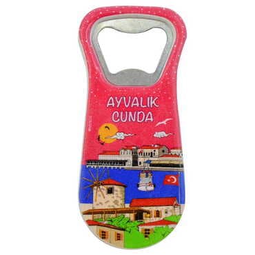 Cunda Themed Customised Uv Printed Plastic Base Plastic Base Bottle Opener 95x43 mm - 7