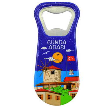 Cunda Themed Customised Uv Printed Plastic Base Plastic Base Bottle Opener 95x43 mm - 8