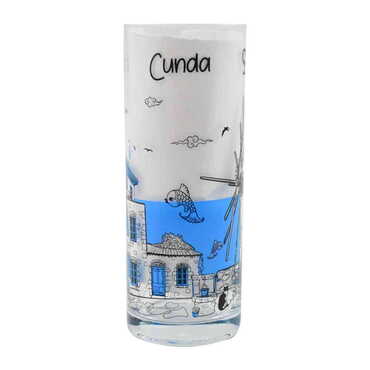 Myros - Cunda Themed Custom Printed Raki-Ouzo Glass