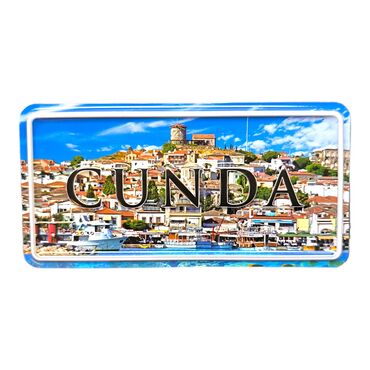 Cunda Themed Embossed Pvc Oppression Fridge Magnet - Thumbnail