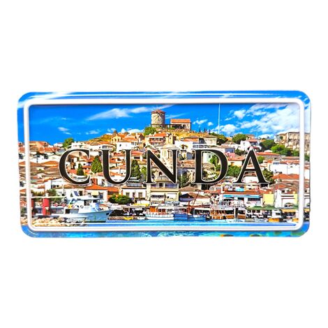 Cunda Themed Embossed Pvc Oppression Fridge Magnet