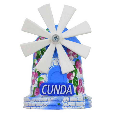 Cunda Themed Marine Themed Windmill Travel Fridge Magnet