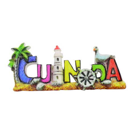 Cunda Themed Polyester UV Printed Stoned And Nacrous Fridge Magnet - 3