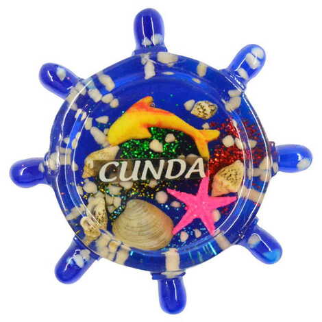 Cunda Themed Transparent Polyester Photo Fridge Magnet