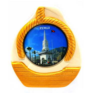 Myros - Customazible Ceramic Ship Shaped Ceramic Magnet