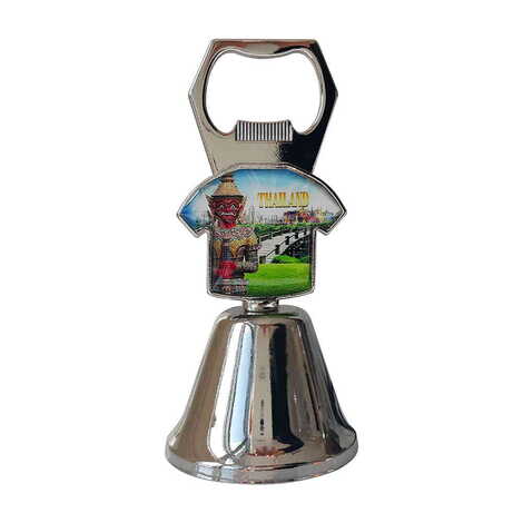Customazible Collectible Souvenir Double Face Metal Bell With Opener 44x94 mm - 1