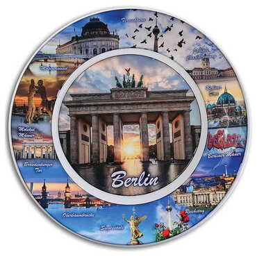 Myros - Customazible Customised Ceramic Epoxy Souvenir Plate 20 cm