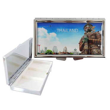 Customazible Customised Metal Epoxy Rectangular Pill Box 84x45x13 mm - Myros