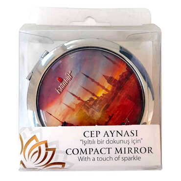 Customazible Customised Metal Epoxy Travel Make Up Compact Mirror 70x11 mm - 2