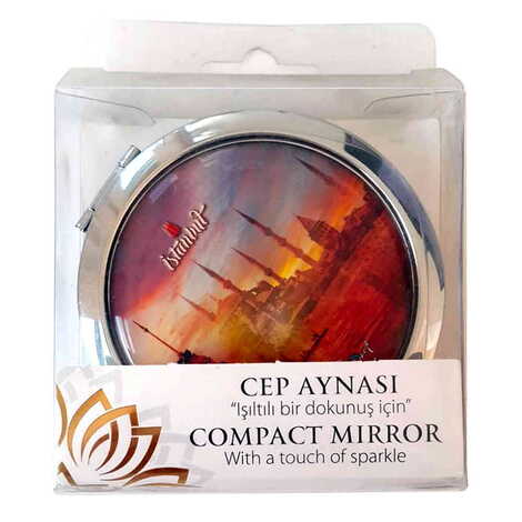 Customazible Customised Metal Epoxy Travel Make Up Compact Mirror 70x11 mm - 2