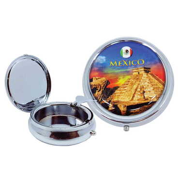 Myros - Customazible Customised Metal Epoxy Travel Pocket Ashtray 50x15 mm