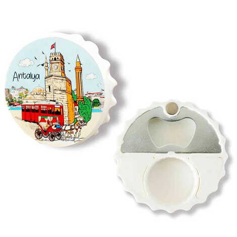 Customazible Customised Uv Printed Bottle Cap Shaped Plastic Base Bottle Opener 63x15 mm - 1