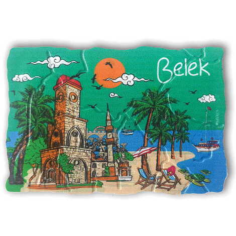 Customazible Customised UV Printed Plastic Base Mosaic Pattern Rectangle Fridge Magnet 80x50 mm - 1